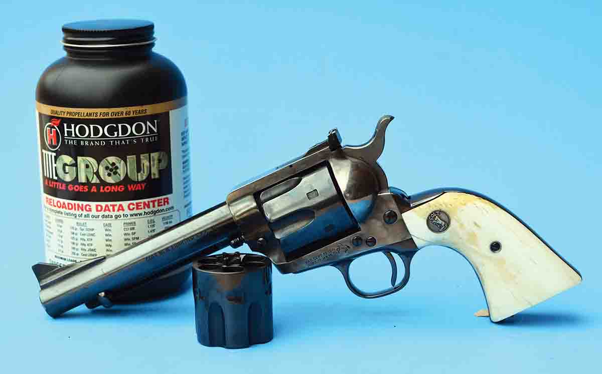 A .45 Colt load containing Hodgdon Titegroup powder was excessive in the Colt New Frontier. A new cylinder will put the sixgun back into service.
